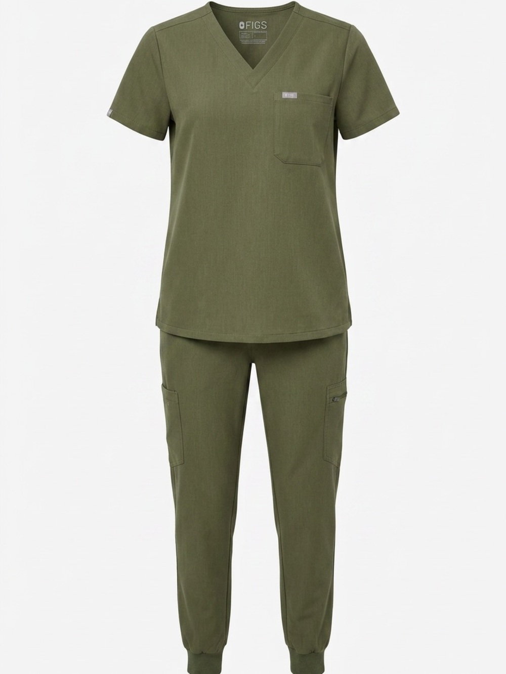 Figs Olive Utility Jogger Scrub set